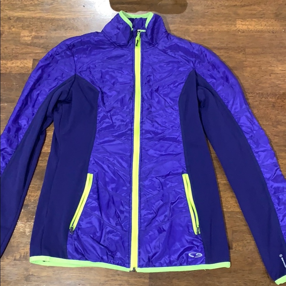 Purple and green jacket